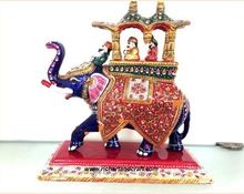 Metal Ambabari Elephant Statue