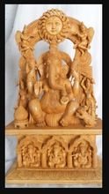 Wooden Handicraft wood Carving Hindu God Ganesha