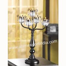 Black wedding table candelabra