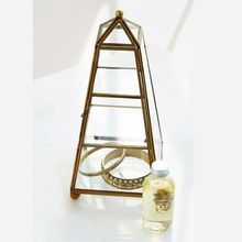 Clear glass pyramid jewelry box