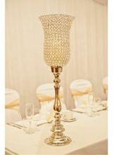 Gold Crystal Candle Holder