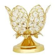 lotus gold candle holder