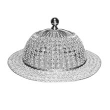 silver crystal beads cake stand
