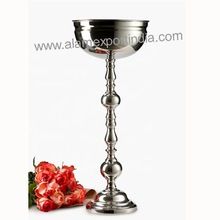 silver flower stand centerpiece