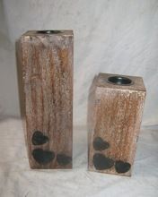 Christmas Wooden Pillar Holder