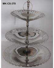 Silver Plated 3 Tier Wedding Cake Stand