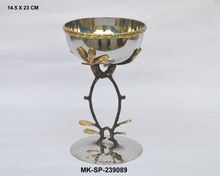 SS Bowl With Brass Stand