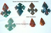 Carved Arrowheads Drilled Pendant