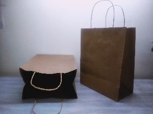 Brown Recycled Paper Bag 10.25,8,4.75 in 120 GSM