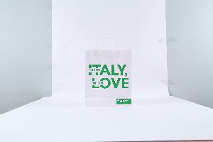 White Paper Shopping Bag with Own Logo