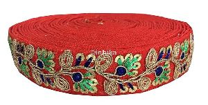 9 Meter Lace Red Cotton Embroidery Cotton Mix