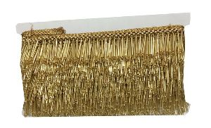 Gold Beaded Tassle Fringe Trim