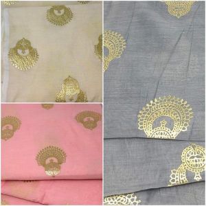 Gold Foil Print Fabric