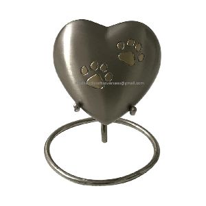 Heart Shape Grey Brass Keepsake