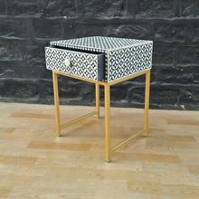 Bone Inlay Bedside Table