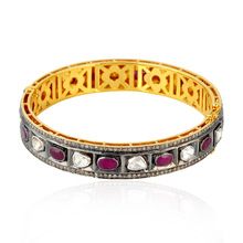 Ethnic Uncut Diamond Ruby Bangle