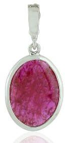 Gold Indian Ruby Handmade Charm Pendant