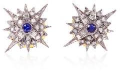 Gold Pave Diamond Star Stud Earring