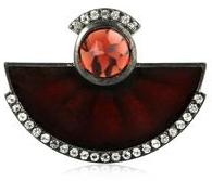 Red Garnet AND Topaz Silver Pendant