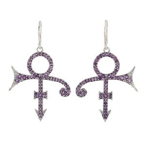 Silver Amethyst Pave Diamond Dangle Earring