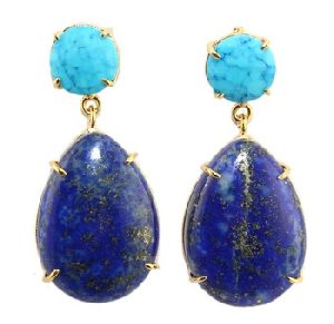 Lapis Lazuli Turquoise Earring Prong