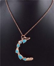 Natural Turquoise Cabochon Copper Necklace