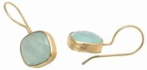 Aqua Chalcedony new Fashion Stud Earring