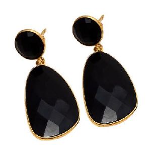 Black Onyx Fancy Shape Earring