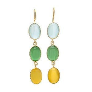 Dangling Multi-stone Earrings