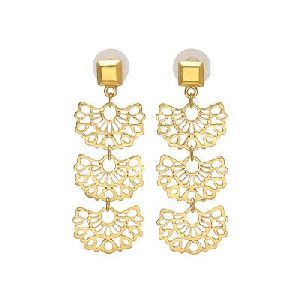 Gold Filigree Earrings, Dainty Gold Earrings