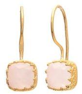 Rainbow Moonstone Cushion Shape Earring