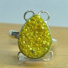 Druzy Silver Gemstone Ring