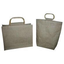 wooden cane handle tote bag