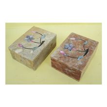 Inlay Soapstone Boxes