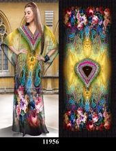 Digital Print Silk Kaftan