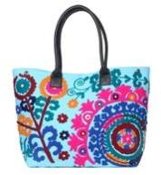 cotton embroidered handbag