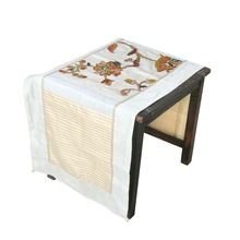 cotton embroidered table runner