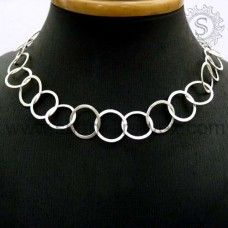 Lustrous 925 Sterling Silver Necklace Handmade Jewelry