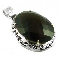 Paradise Bloom ! 925 Sterling Silver Smoky Quartz Pendant