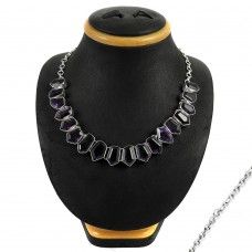 Amethyst Gemstone Sterling Silver Necklace