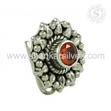 Stylish Garnet Gemstone 925 Sterling Silver Nose Pin Jewelry