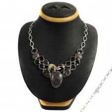 Top Quality African!! Gemstone Sterling Silver Necklace