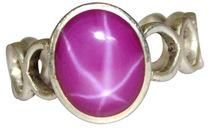 Pink Star Sapphire Gemstone Oval Plain