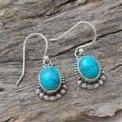 925 STERLING SILVER TURQUOISE EARRING