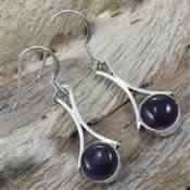 Amethyst Gemstone Dangle Earring