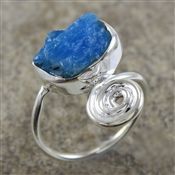 APATITE GEMSTONE 925 STERLING SILVER RING