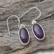 EXCLUSIVE AMETHYST GEMSTONE SILVER EARRING