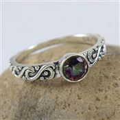 MYSTIC QUARTZ GEMSTONE SILVER RING