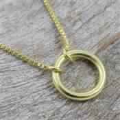 Plain Silver Gold Plated Necklace
