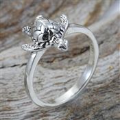 Plain Silver Turtle Ring